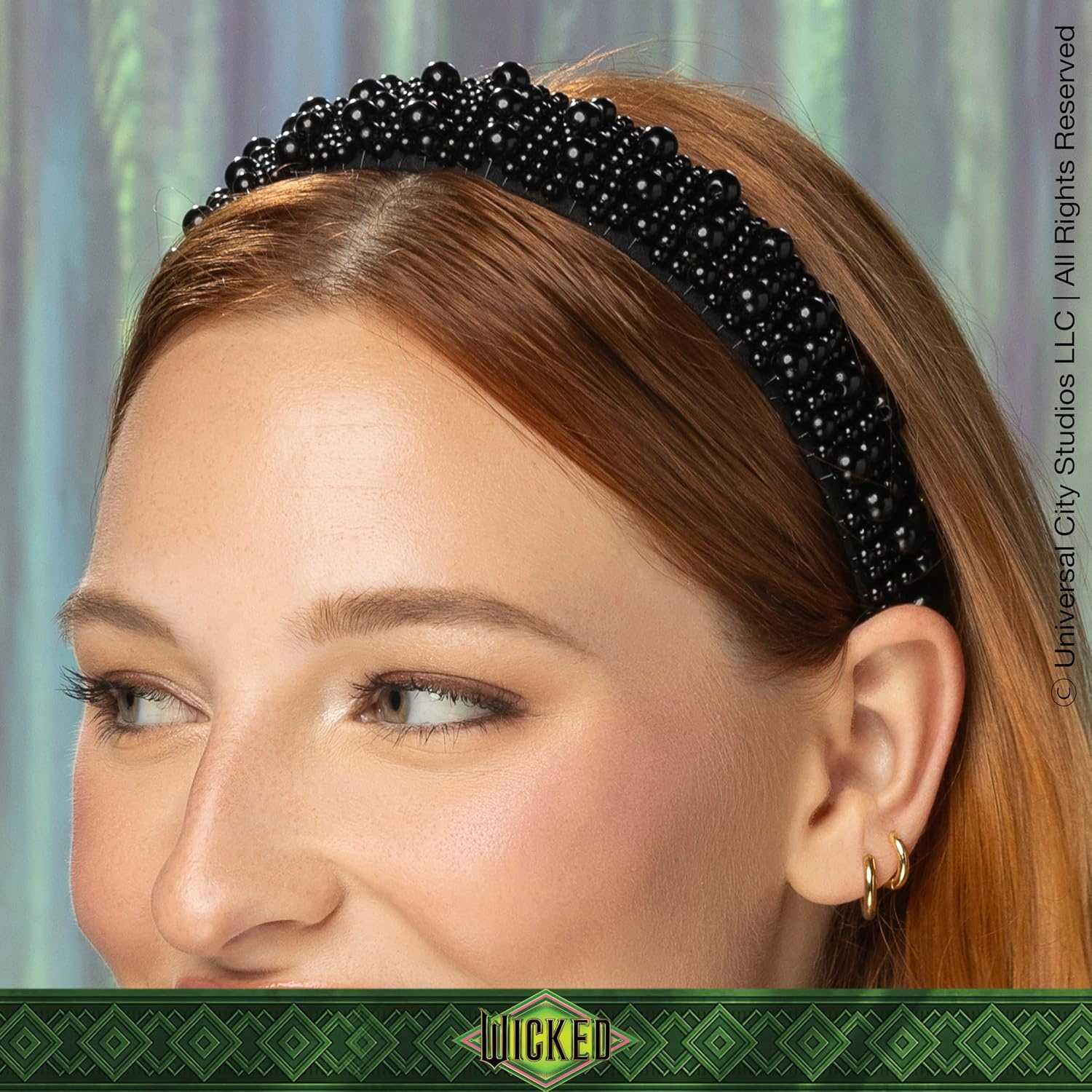 image:imageCONAIR Scunci Pearl Headband ideal for all occasions fashionable and trendy nonslip head band hair accessories for women holiday headwear stocking stuffers gifts for her IvoryElphaba Black