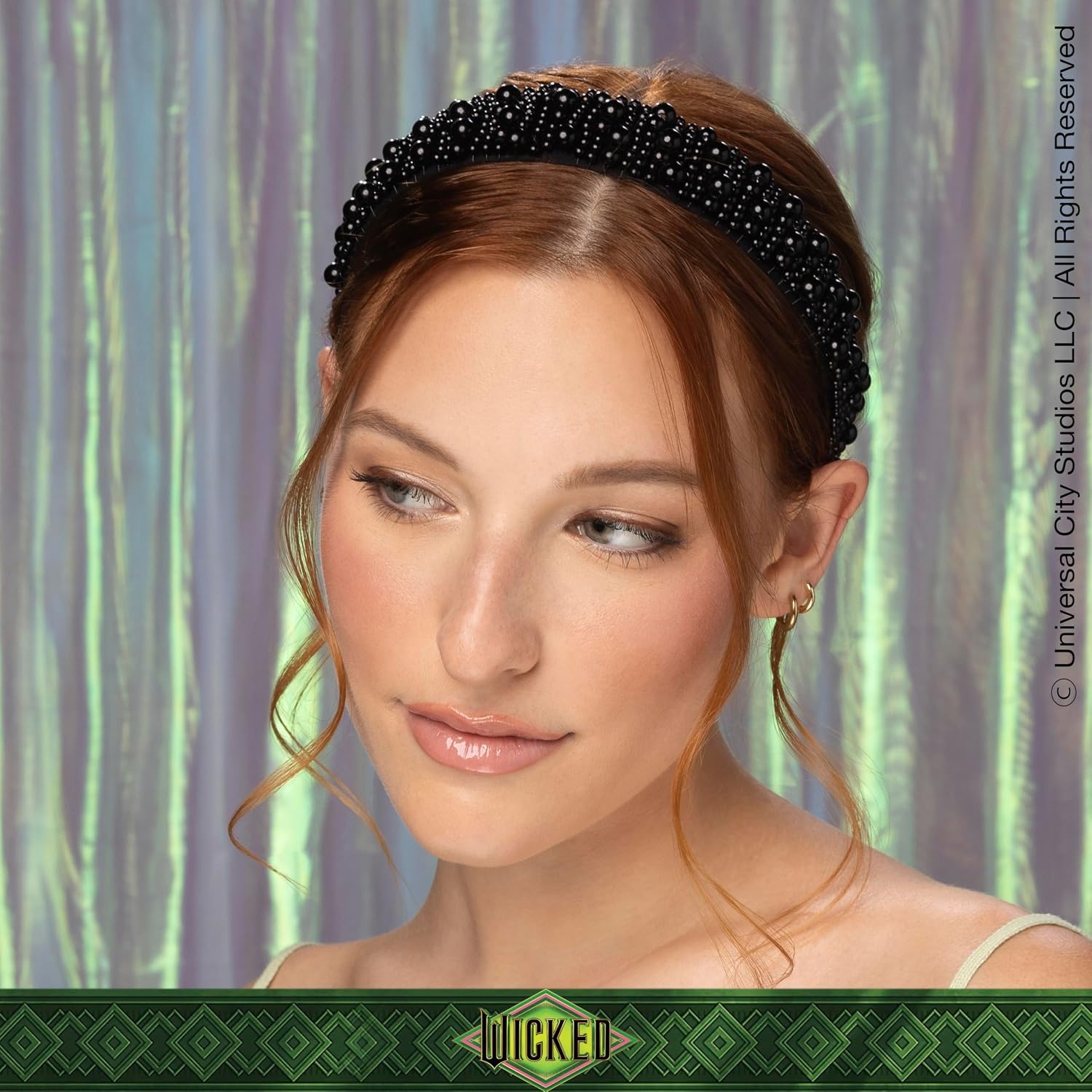 image:imageCONAIR Scunci Pearl Headband ideal for all occasions fashionable and trendy nonslip head band hair accessories for women holiday headwear stocking stuffers gifts for her IvoryElphaba Black