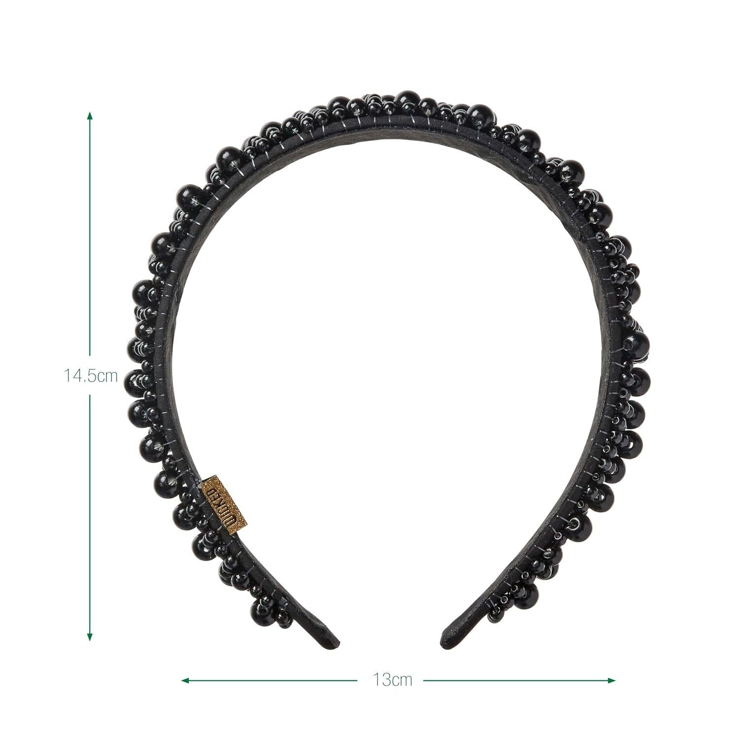 image:imageCONAIR Scunci Pearl Headband ideal for all occasions fashionable and trendy nonslip head band hair accessories for women holiday headwear stocking stuffers gifts for her IvoryElphaba Black