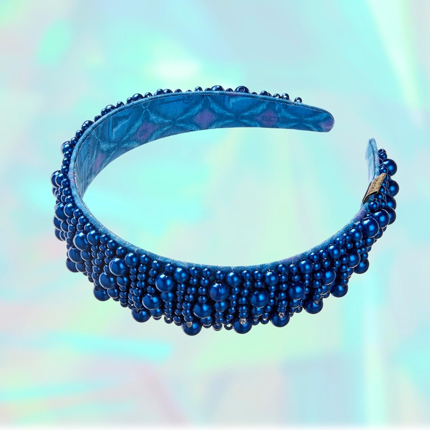 image:imageCONAIR Wicked 2 Elphaba Green Satin Twisted Spa bubble Headband ideal for washing face and applying makeup gifts for her ScunciEmerald Navy Blue
