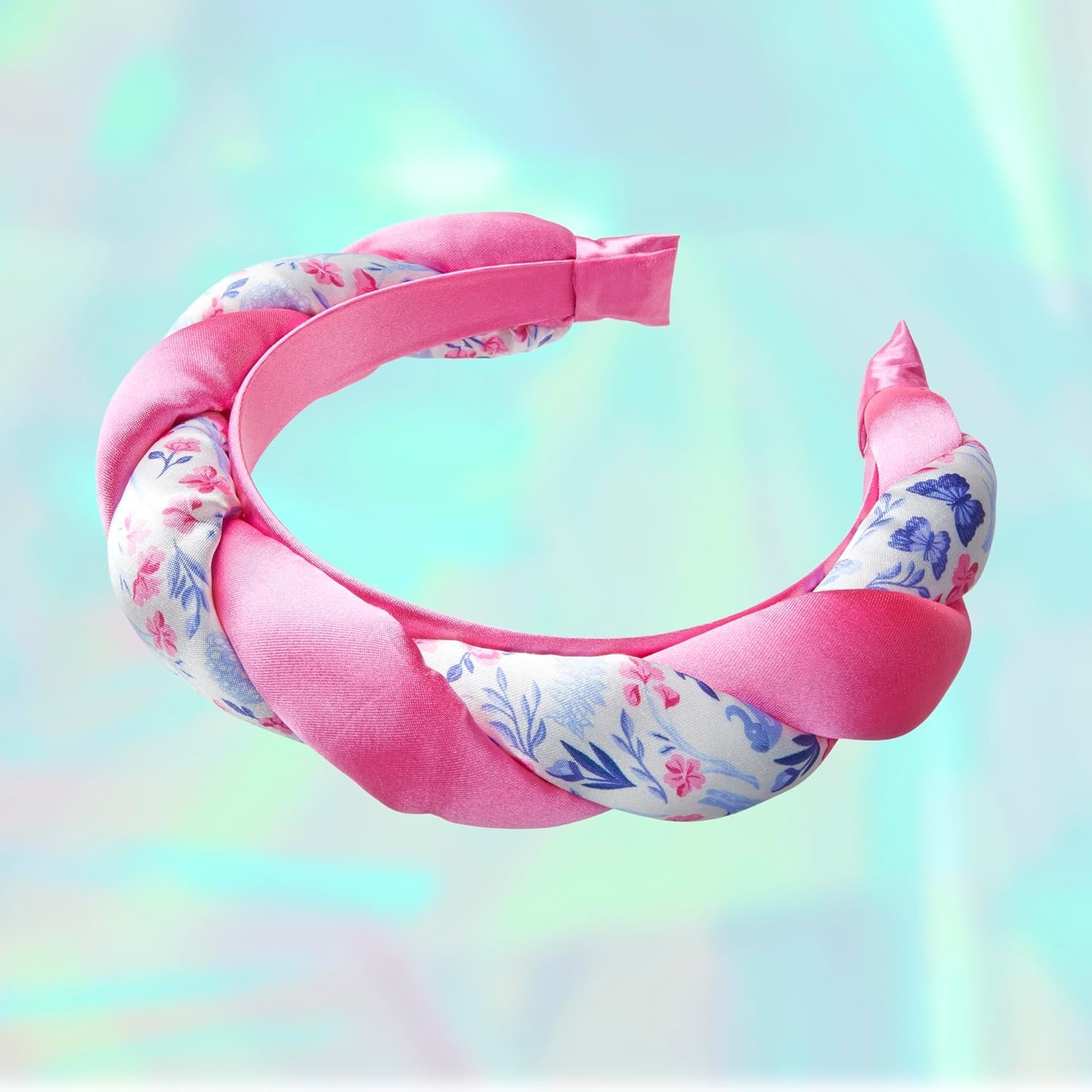 image:imageCONAIR Wicked 2 Elphaba Green Satin Twisted Spa bubble Headband ideal for washing face and applying makeup gifts for her ScunciGlinda Twisted Butterfly