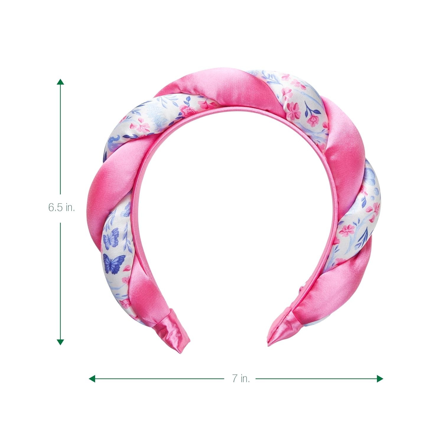 image:imageCONAIR Wicked 2 Elphaba Green Satin Twisted Spa bubble Headband ideal for washing face and applying makeup gifts for her ScunciGlinda Twisted Butterfly