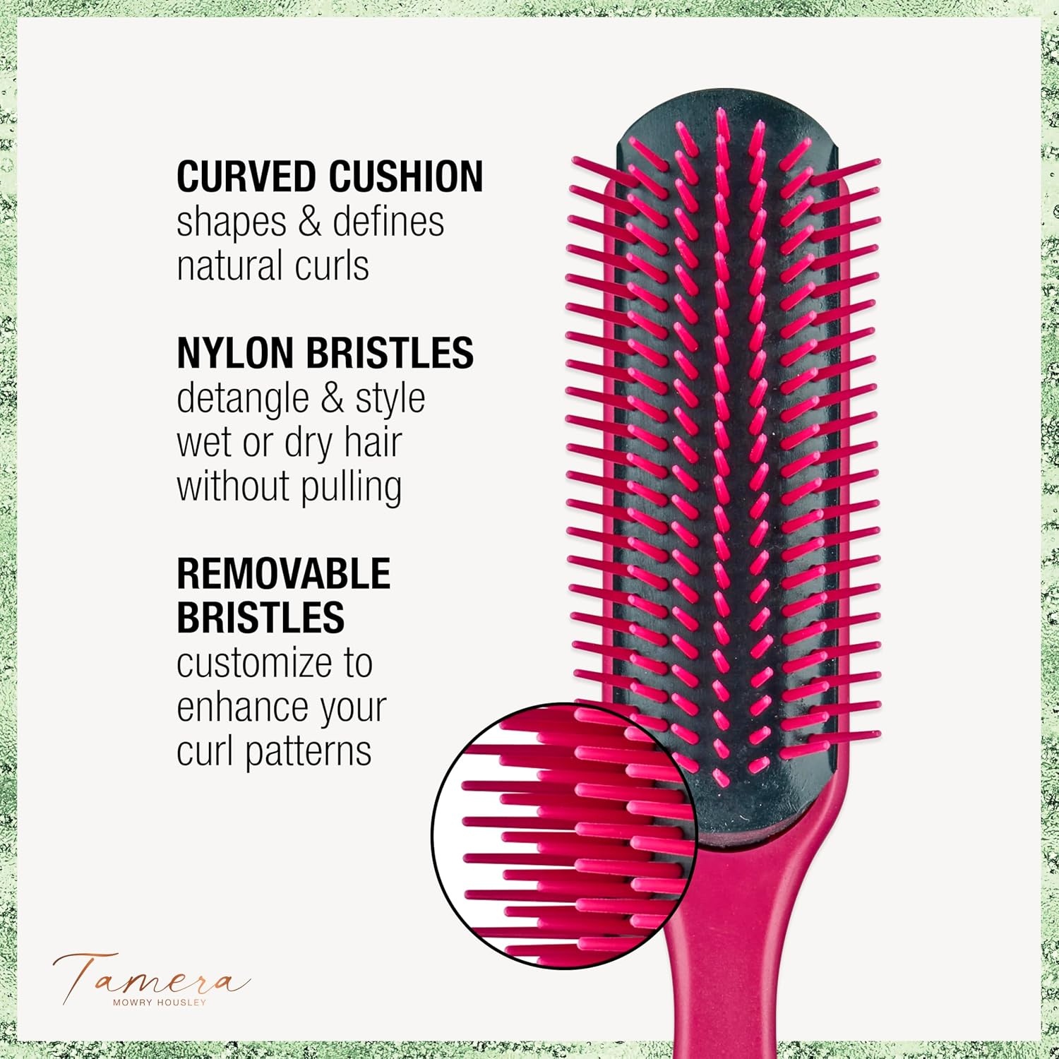 image:imageCONAIR x Tamera Mowry Collection Satin Swirl Print Hair Bonnet with bonus Curl Definition Brush Nylon Bristle hairbrush curl smoothing hair brush features removable bristles tie hair capPurplePinkBlue Swirl Bonnet Brush