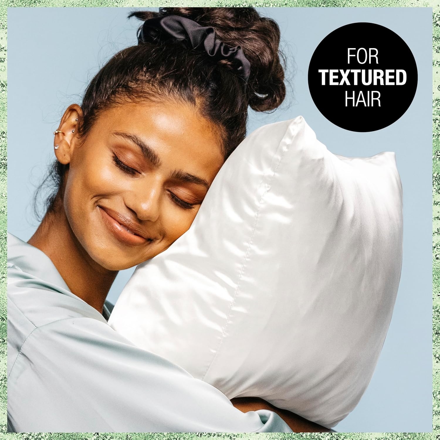 image:imageCONAIR x Tamera Mowry Collection Satin Swirl Print Hair Bonnet with bonus Curl Definition Brush Nylon Bristle hairbrush curl smoothing hair brush features removable bristles tie hair capPink Bonnet WPillowcase