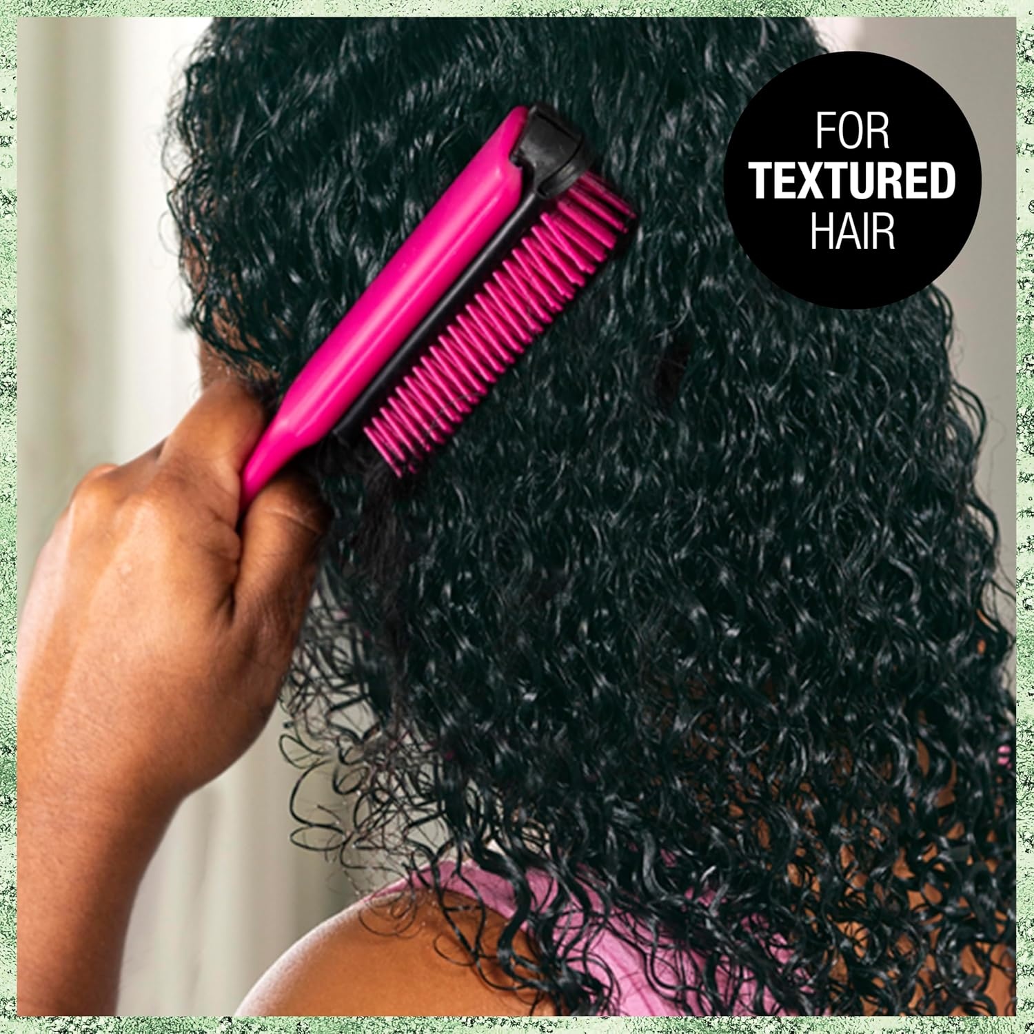 image:imageCONAIR x Tamera Mowry Collection Satin Swirl Print Hair Bonnet with bonus Curl Definition Brush Nylon Bristle hairbrush curl smoothing hair brush features removable bristles tie hair capPurplePinkBlue Swirl Bonnet Brush