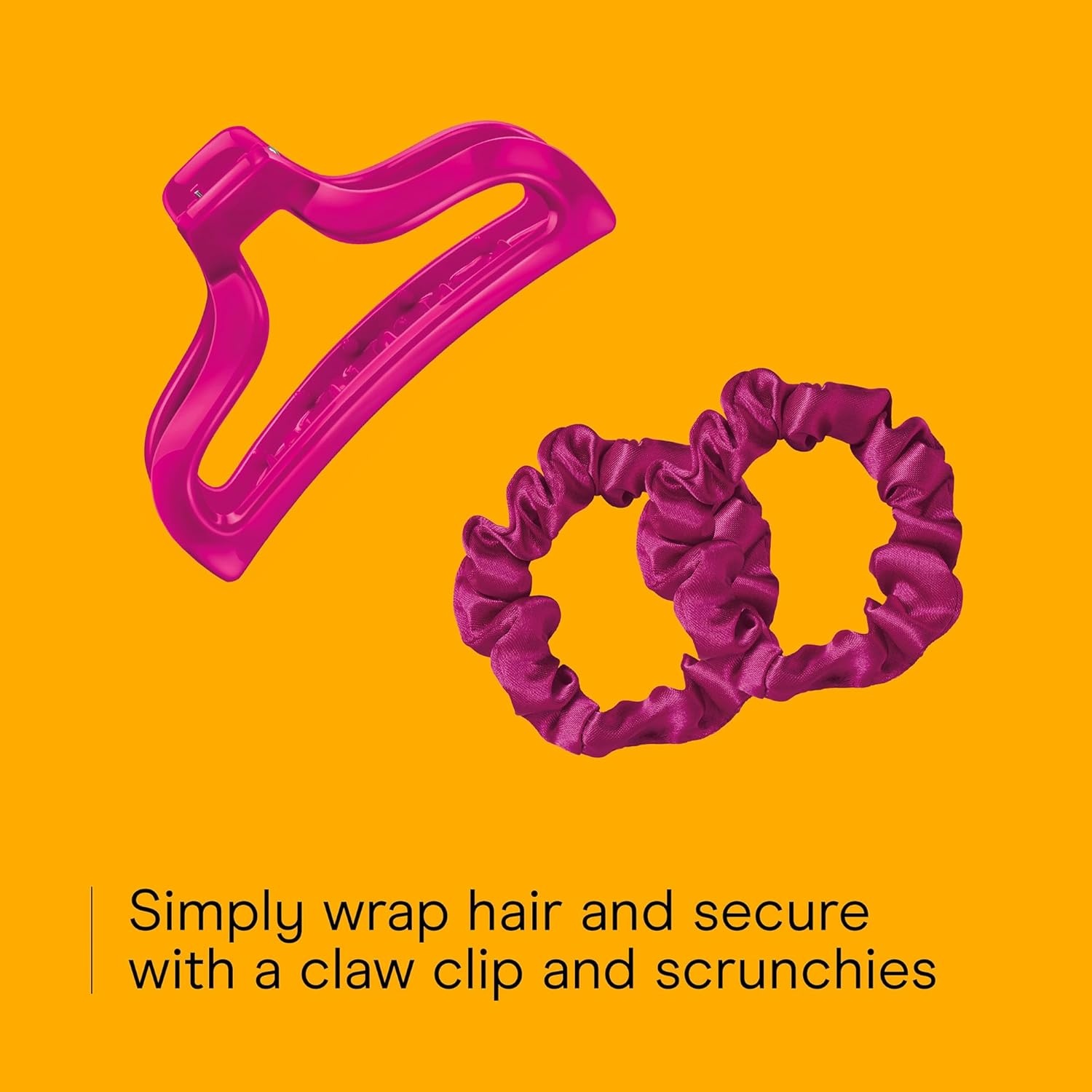 image:imageConair 2in1 Heat amp Heatless Hair Curler Set Includes Satin Curling Ribbon Claw Clip 2 Scrunchies USB Cord and Satin Pouch Pink