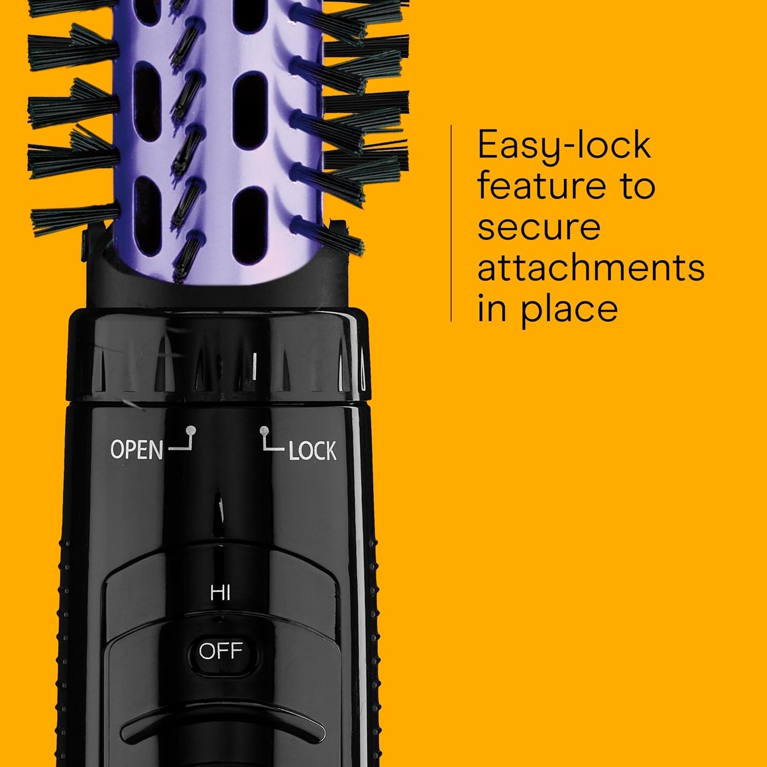 image:imageConair 2in1 Hot Air Curling Combo Includes 15inch Curl Brush and 1inch Aluminum Bristle BrushBlack Purple