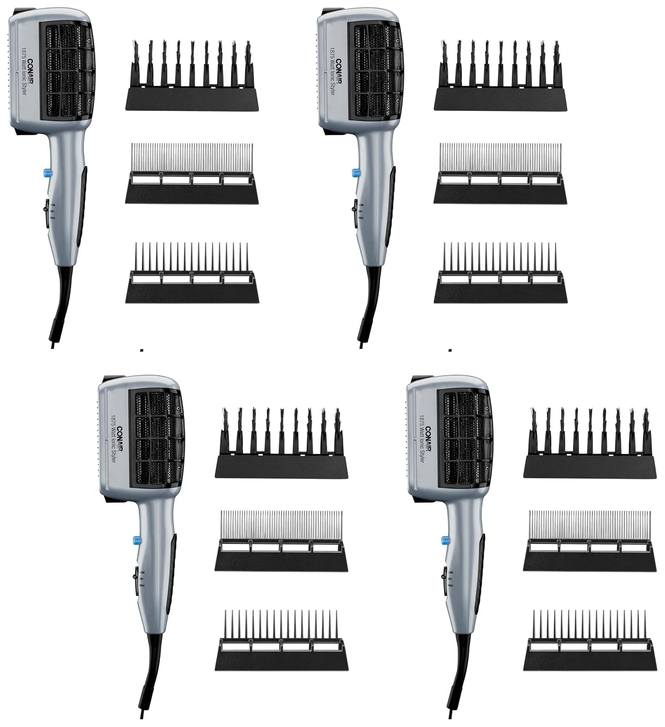image:imageConair 3in1 Styling Hair Dryer 1875W Blow Dryer with 3 Styling Attachments to Detangle Straighten and Volumize Ionic Technology Dual Voltage1875 Watts Ionic Technology