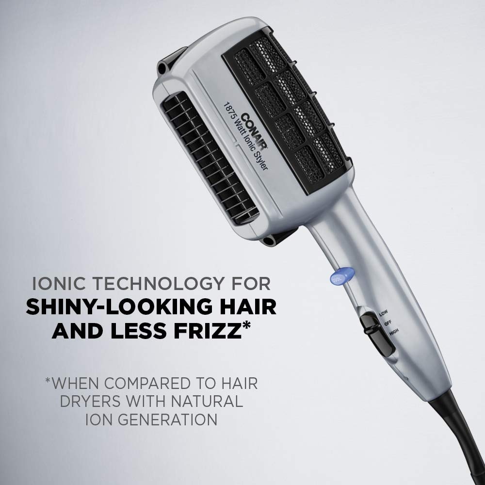 image:imageConair 3in1 Styling Hair Dryer 1875W Blow Dryer with 3 Styling Attachments to Detangle Straighten and Volumize Ionic Technology Dual Voltage1875 Watts Ionic Technology