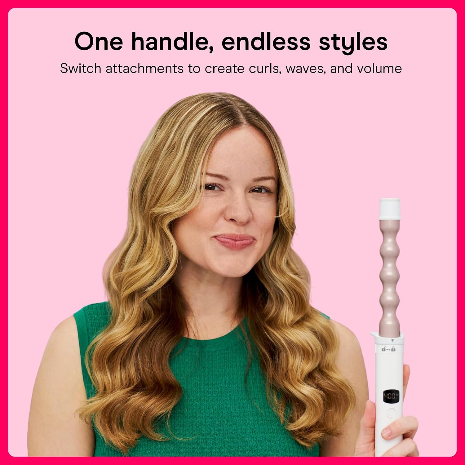 image:imageConair 5in1 Double Ceramic MultiAttachment Hair Styler 5 Interchangeable Attachments for All Hair Types CB1000