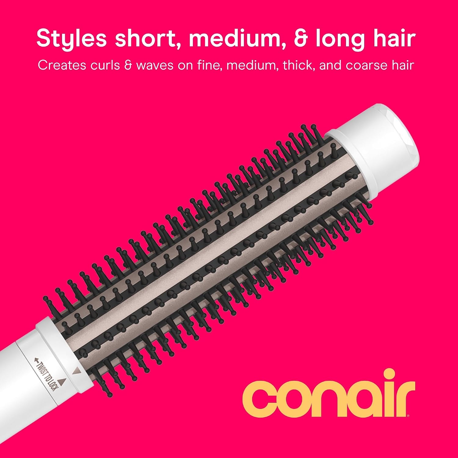 image:imageConair 5in1 Double Ceramic MultiAttachment Hair Styler 5 Interchangeable Attachments for All Hair Types CB1000