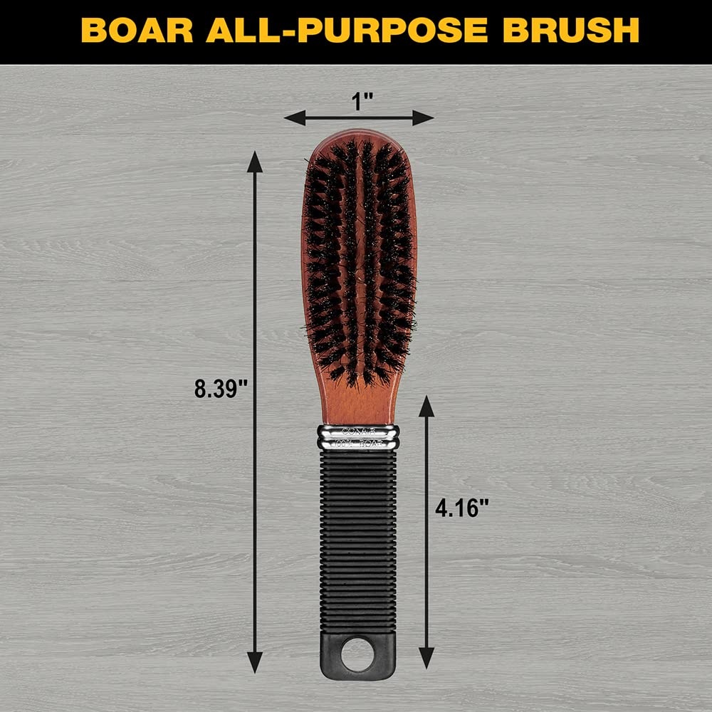 image:imageConair All Purpose Boar Bristle hairbrush Hair brush Hairbrush for Men and Women Brown