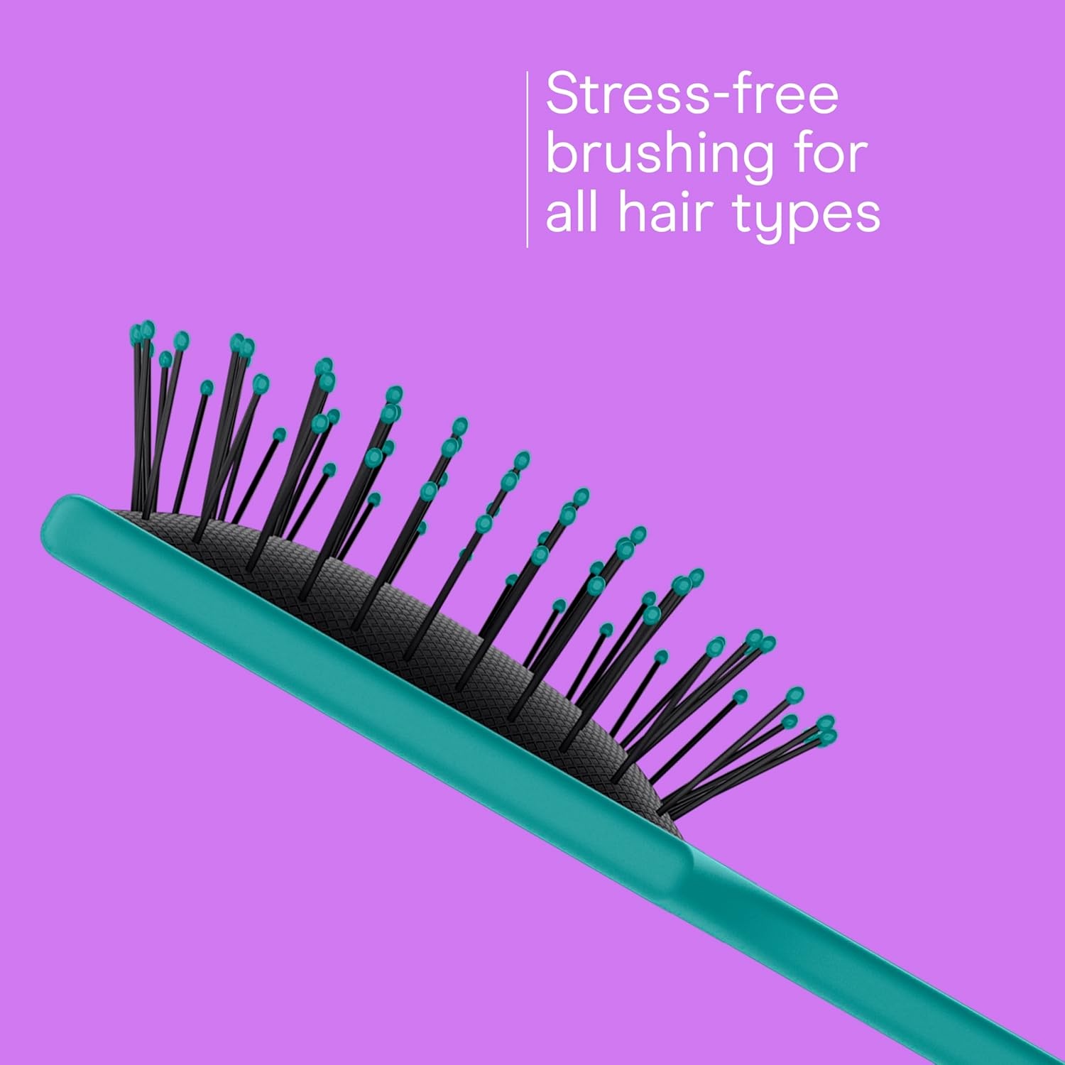 image:imageConair Beyond Gentle Mini Hair Brush Set with Strawberry amp Avocado Charms 2Pack Detangling Brushes for Wet amp Dry Hair Soft Flexible Bristles Vented Brush Compact Travel SizeBlue Teal