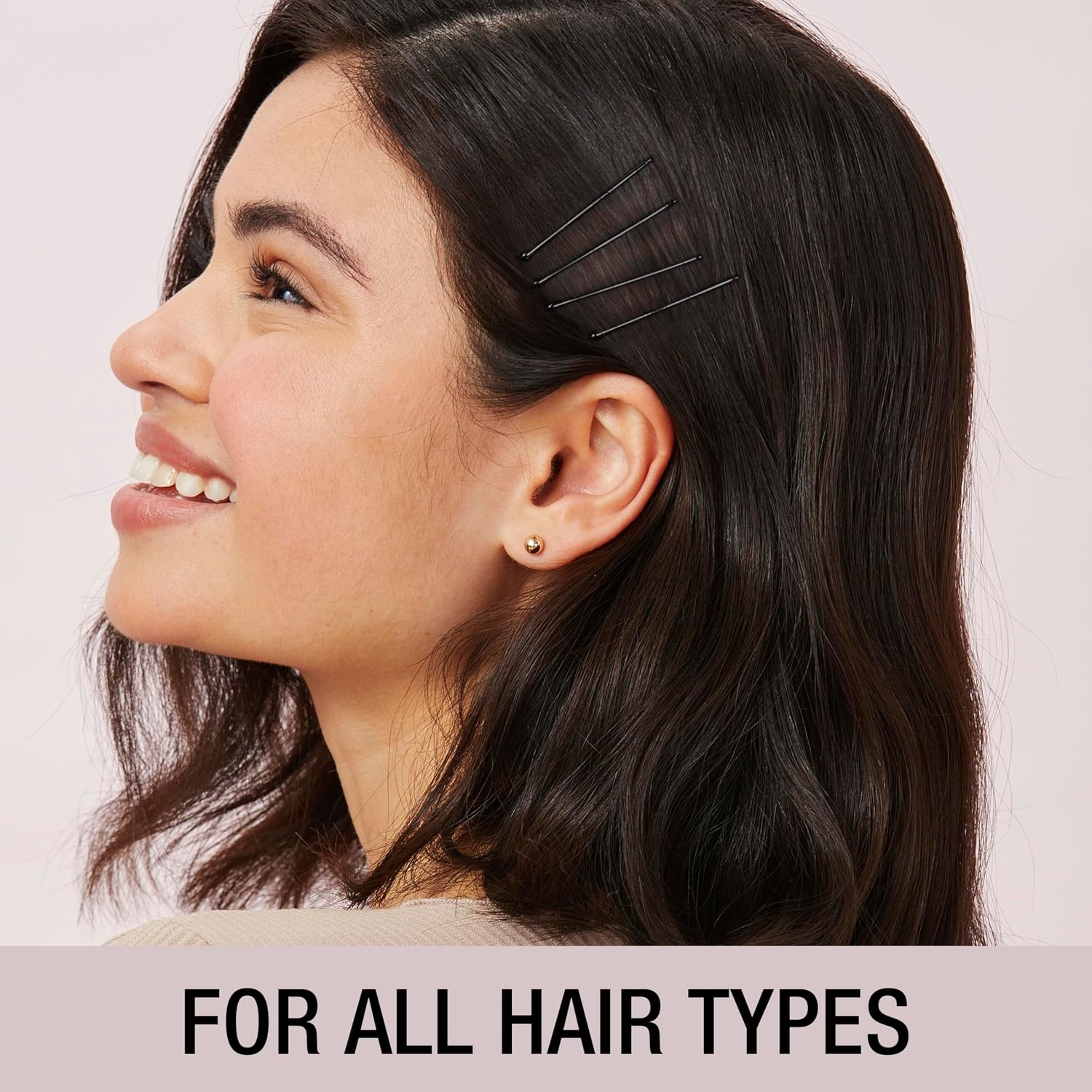 image:imageConair Bobby Hair Pins Brown Bobby Pins in Storage Tub 500 PackBlack