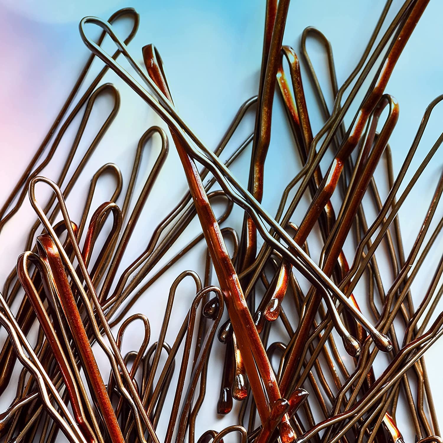 image:imageConair Bobby Hair Pins Brown Bobby Pins in Storage Tub 500 PackBrown