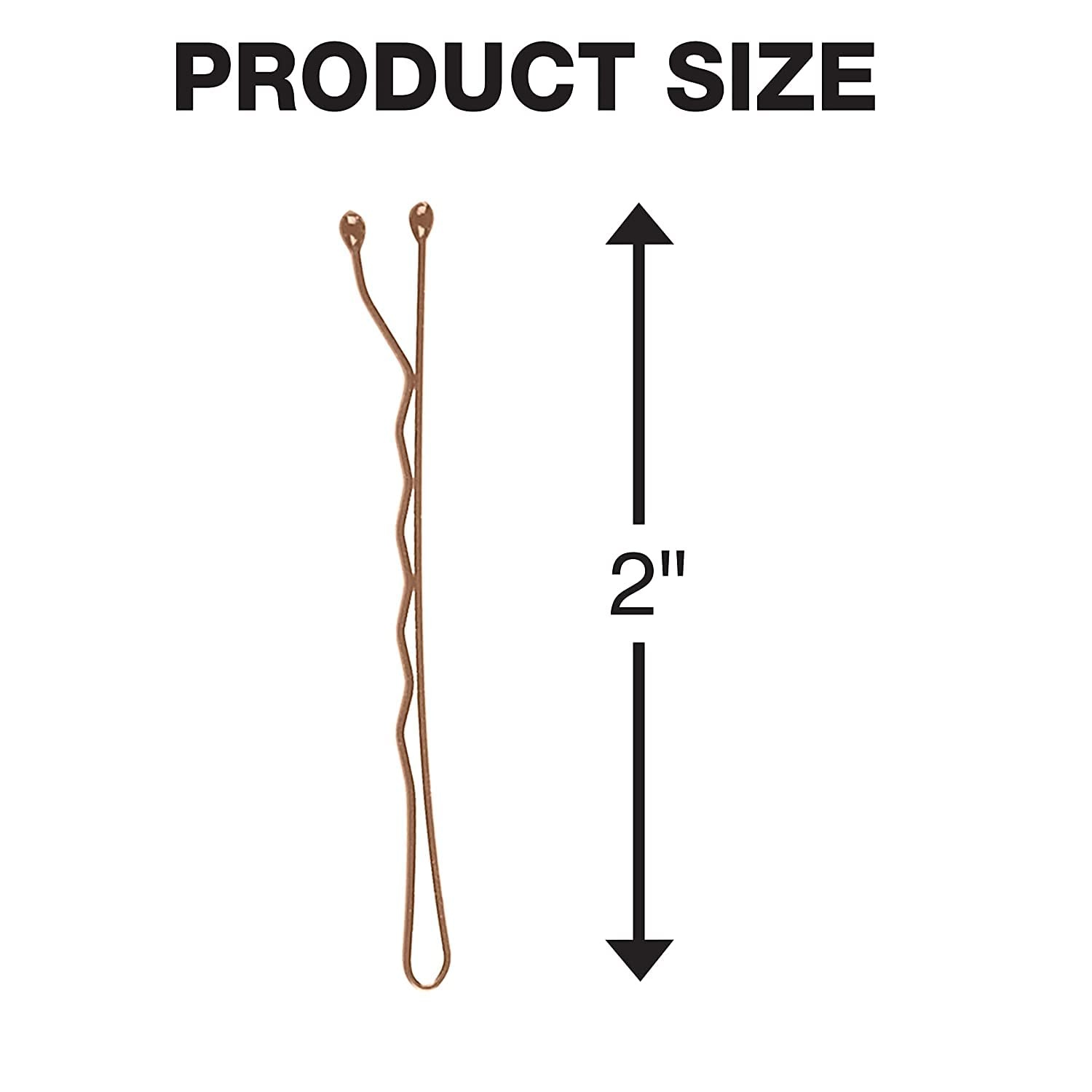 image:imageConair Bobby Hair Pins Brown Bobby Pins in Storage Tub 500 PackBrown