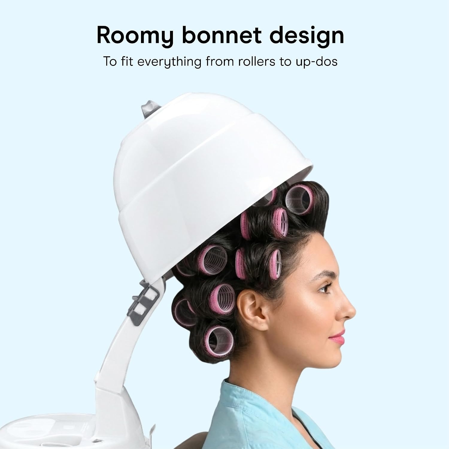 image:imageConair Bonnet Hair Dryer HandsFree Drying for Fine Medium Thick Curly and Textured Hair White HH320RNX