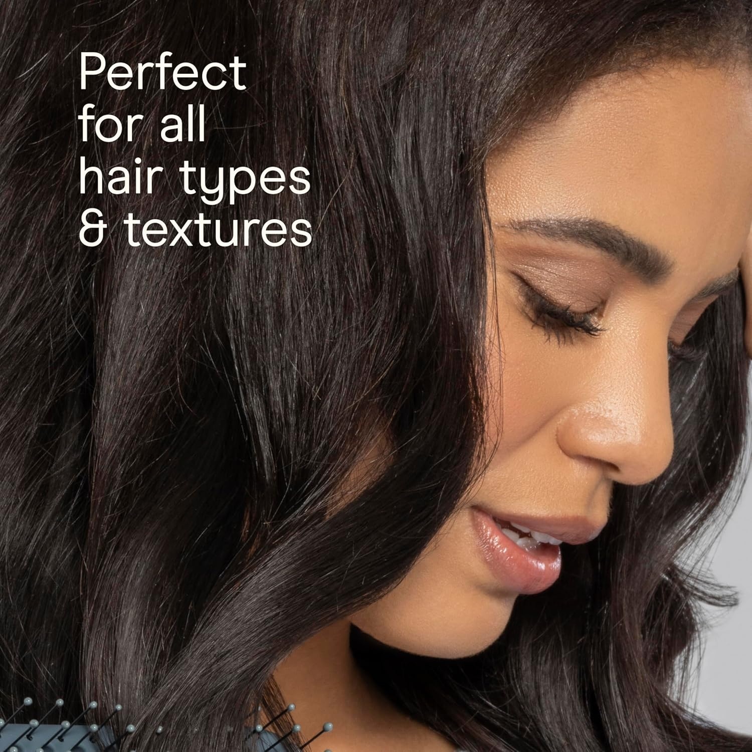image:imageConair Copper Pro Mixed Boar Bristle Round Hair Brush with Medium Barrel CopperCoated Metal for Even Heat Distribution Natural Oil Distributing Bristles Ideal for Smoothing Wavy or Curly Hair