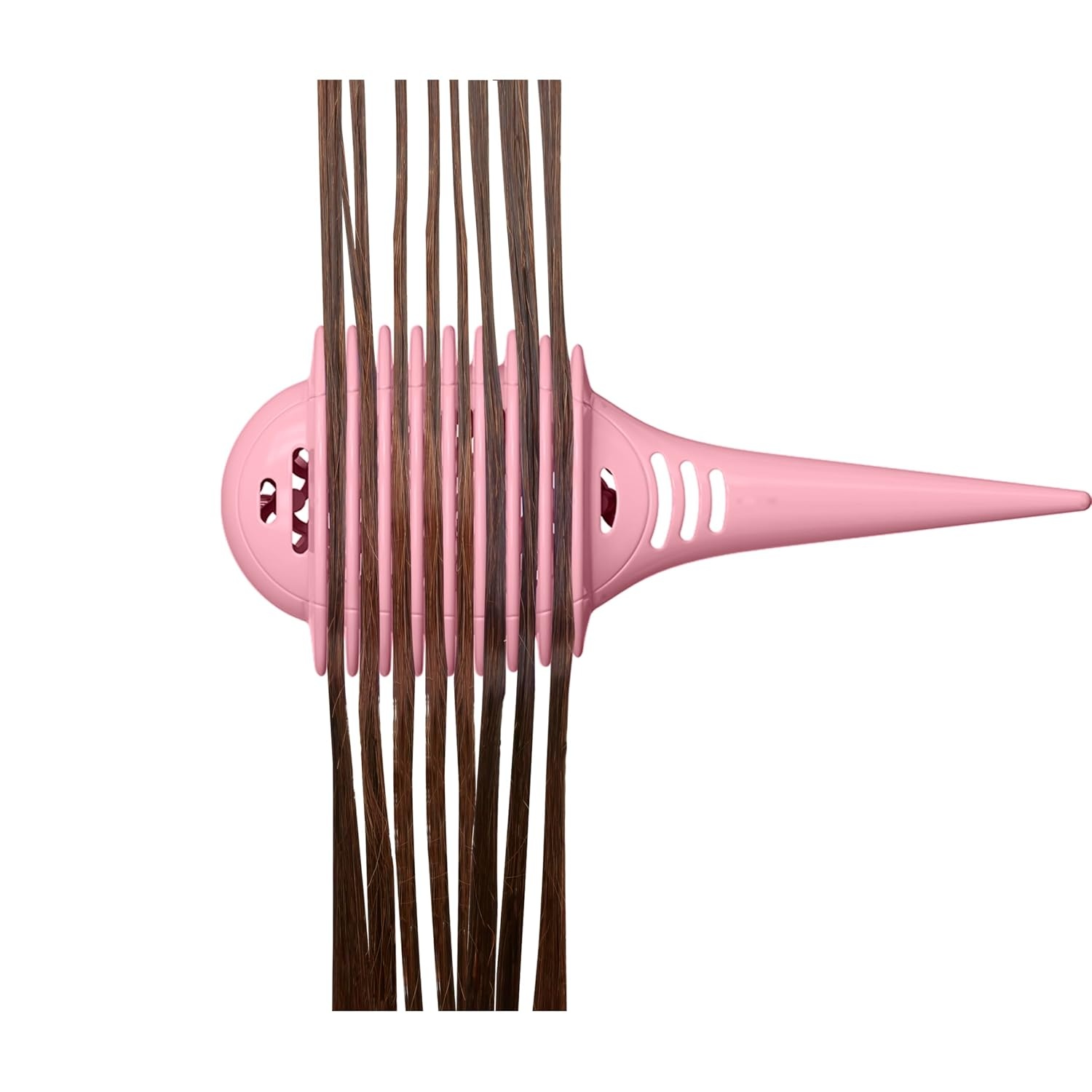 image:imageConair Curl Define Pro Mini Detangler Brush for Loose Curls DualVent Design Curl Defining Brush with Continuous Grooves Mixed Bristles for FrizzFree Detangling Smoothing and Definition PurplePink
