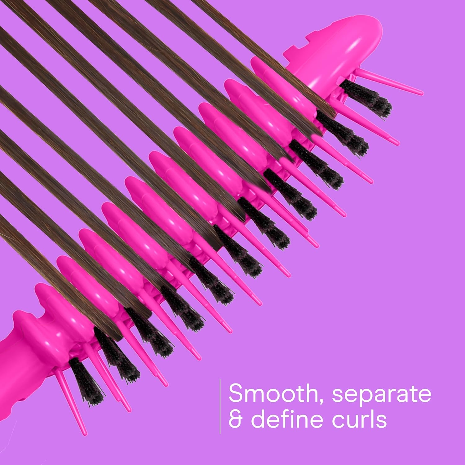 image:imageConair Detangler Curly Hair Brush Curl Define Pro for Enhancing and Detangling Loose Curls and Long Hair Purple BR95707PUR2LPink