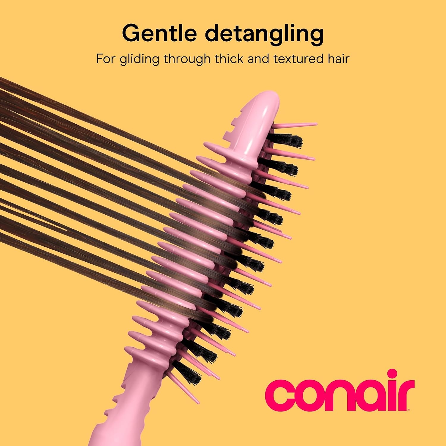 image:imageConair Detangler Curly Hair Brush Curl Define Pro for Enhancing and Detangling Loose Curls and Long Hair Purple BR95707PUR2LPink