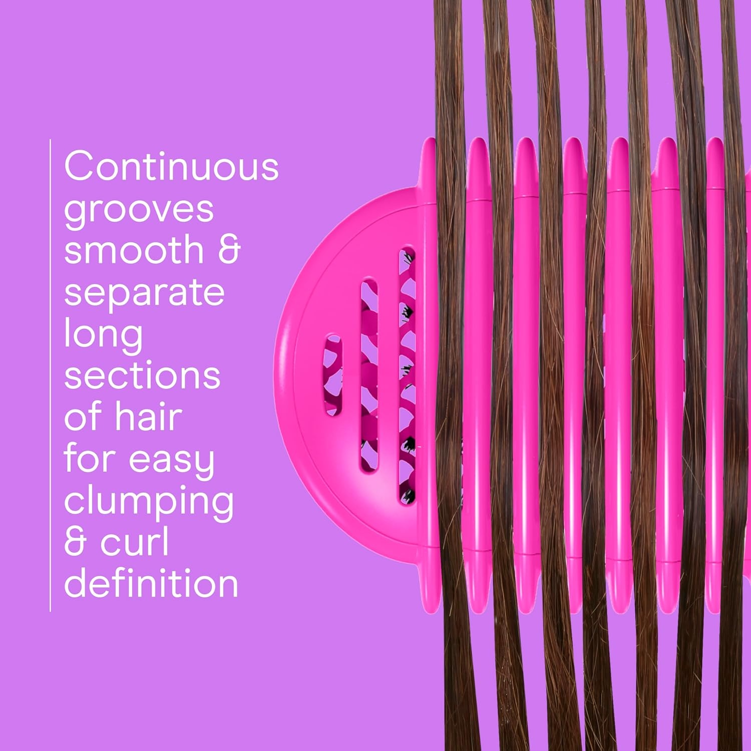 image:imageConair Detangler Curly Hair Brush Curl Define Pro for Enhancing and Detangling Loose Curls and Long Hair Purple BR95707PUR2LPink