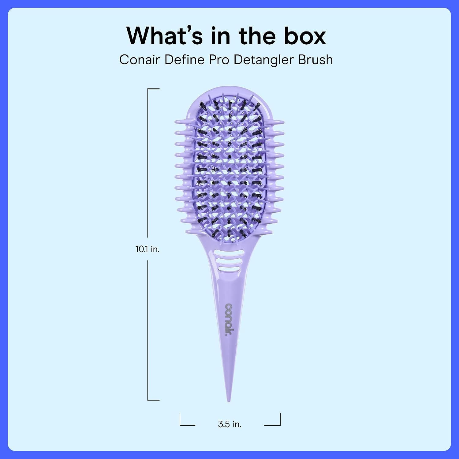 image:imageConair Detangler Curly Hair Brush Curl Define Pro for Enhancing and Detangling Loose Curls and Long Hair Purple BR95707PUR2LPurple