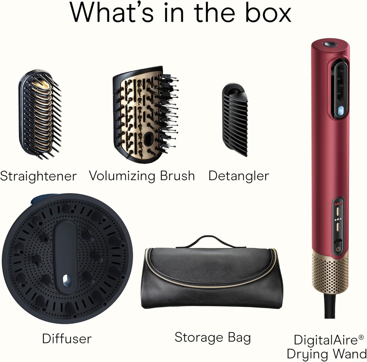 image:imageConair DigitalAire Air Styling System 4in1 Drying and Styling System with 4 Attachments to Detangle Straighten Volumize Dry Plum Model 997