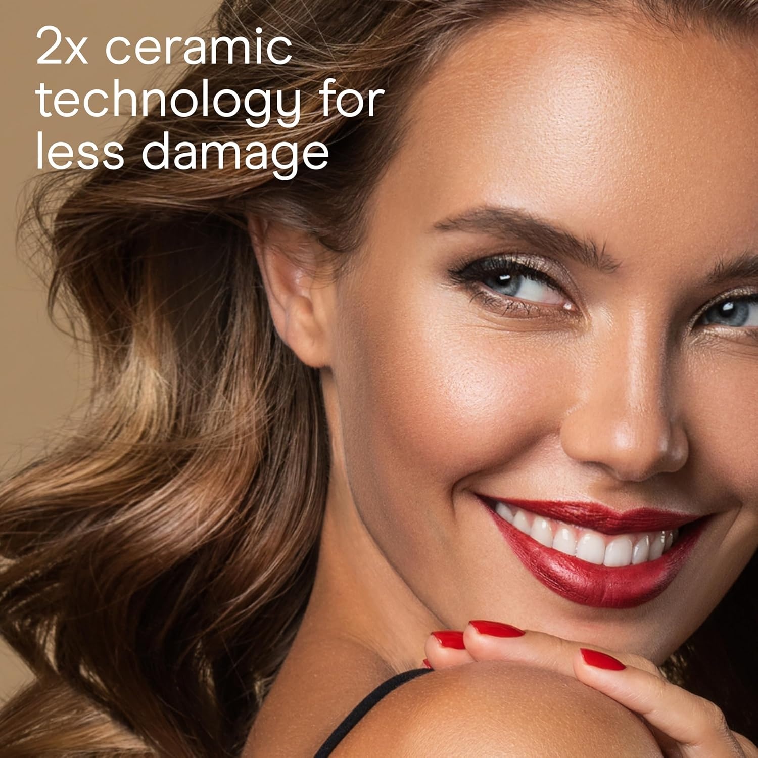 image:imageConair Double Ceramic 1In ClampFree Curling Wand Clampfree double 1in ceramic wand styles creasefree beachy waves on short to long hair WhiteRose Gold CD705L13White