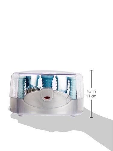 image:imageConair Double Ceramic Hot Rollers for Long Medium and All Hair Hair Curler Hair Roller Clips Included 12 inch 34 inch and 1 inch RollersBlue Amazon Exclusive