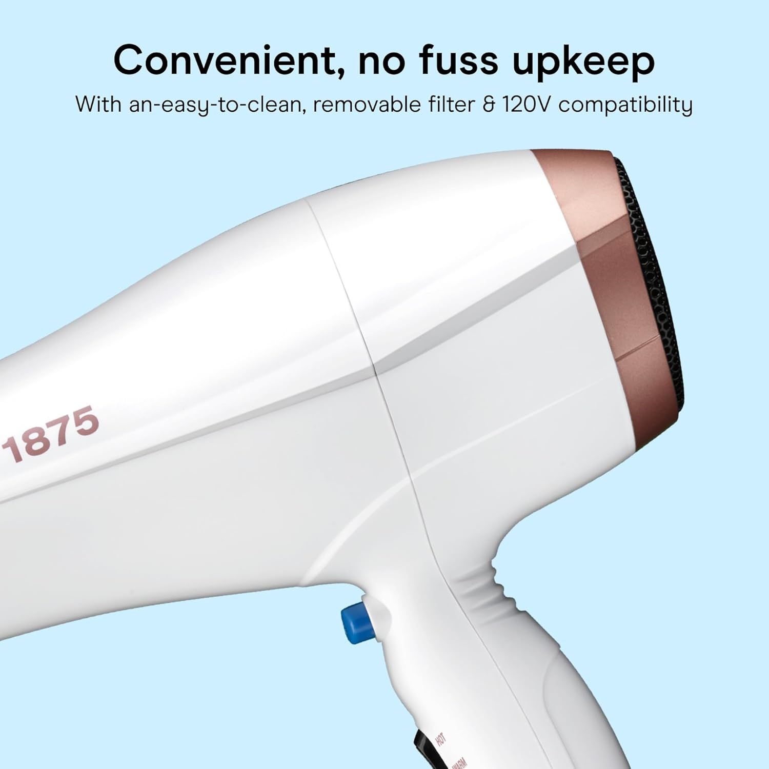 image:imageConair Double Ceramic Ionic Hair Dryer Double Ceramic ionic tech reduces frizz for fine thick and curly hair types White Model 566DCN4