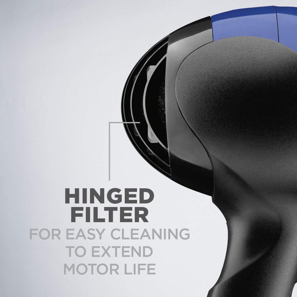 image:imageConair Fast Dry Lightweight Hair Dryer Powerful 1875W motor for thick and coarse hair includes diffuser amp concentrator attachments BlueBlack 146NXL3 Piece Set Pack of 4