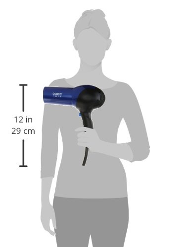 image:imageConair Fast Dry Lightweight Hair Dryer Powerful 1875W motor for thick and coarse hair includes diffuser amp concentrator attachments BlueBlack 146NXL3 Piece Set Pack of 4