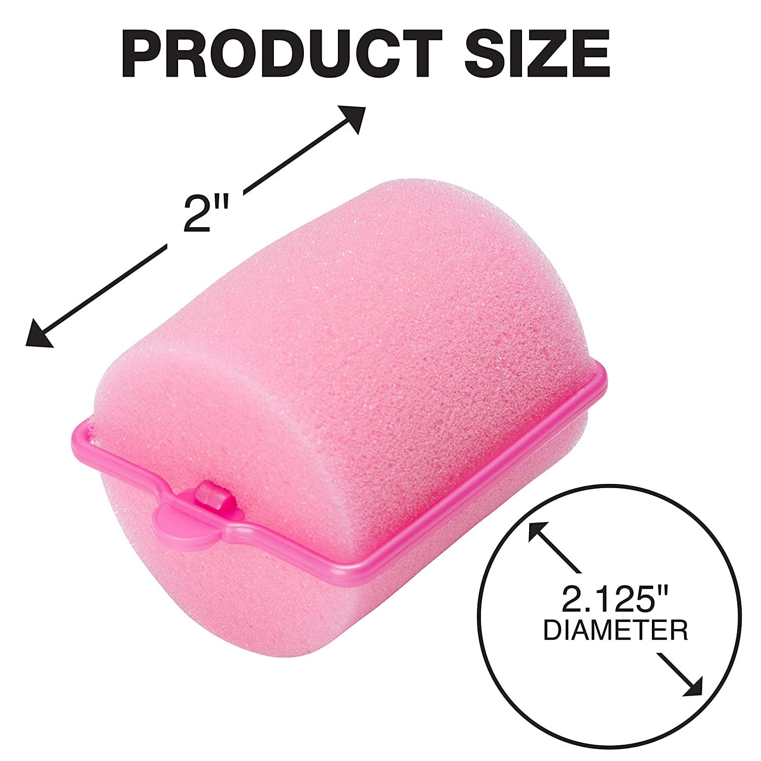 image:imageConair Foam Hair Rollers Heatless curls Foam Rollers Hair Rollers Loose Hair Curlers in Assorted Sizes 8 Count wstorage casePink
