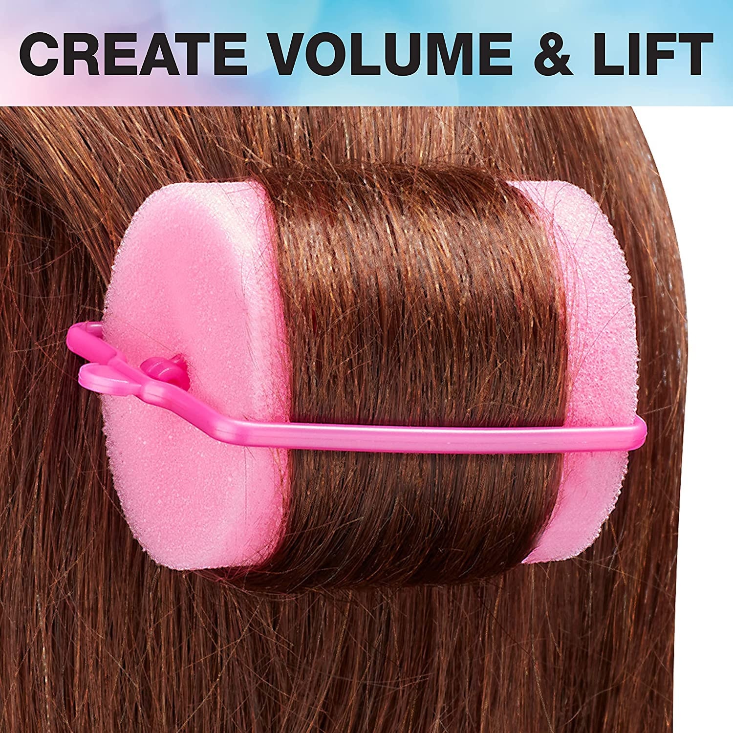 image:imageConair Foam Hair Rollers Heatless curls Foam Rollers Hair Rollers Loose Hair Curlers in Assorted Sizes 8 Count wstorage casePink
