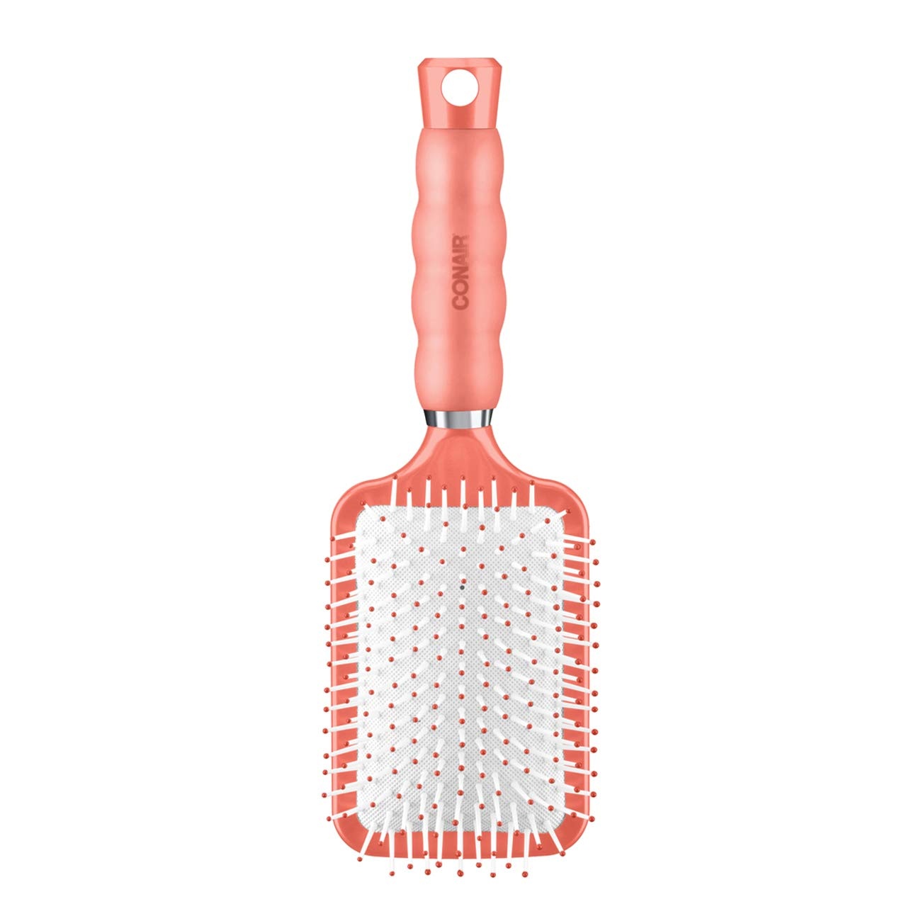 image:imageConair Gel Grips Paddle Brush Size B Pink amp White 1 Count