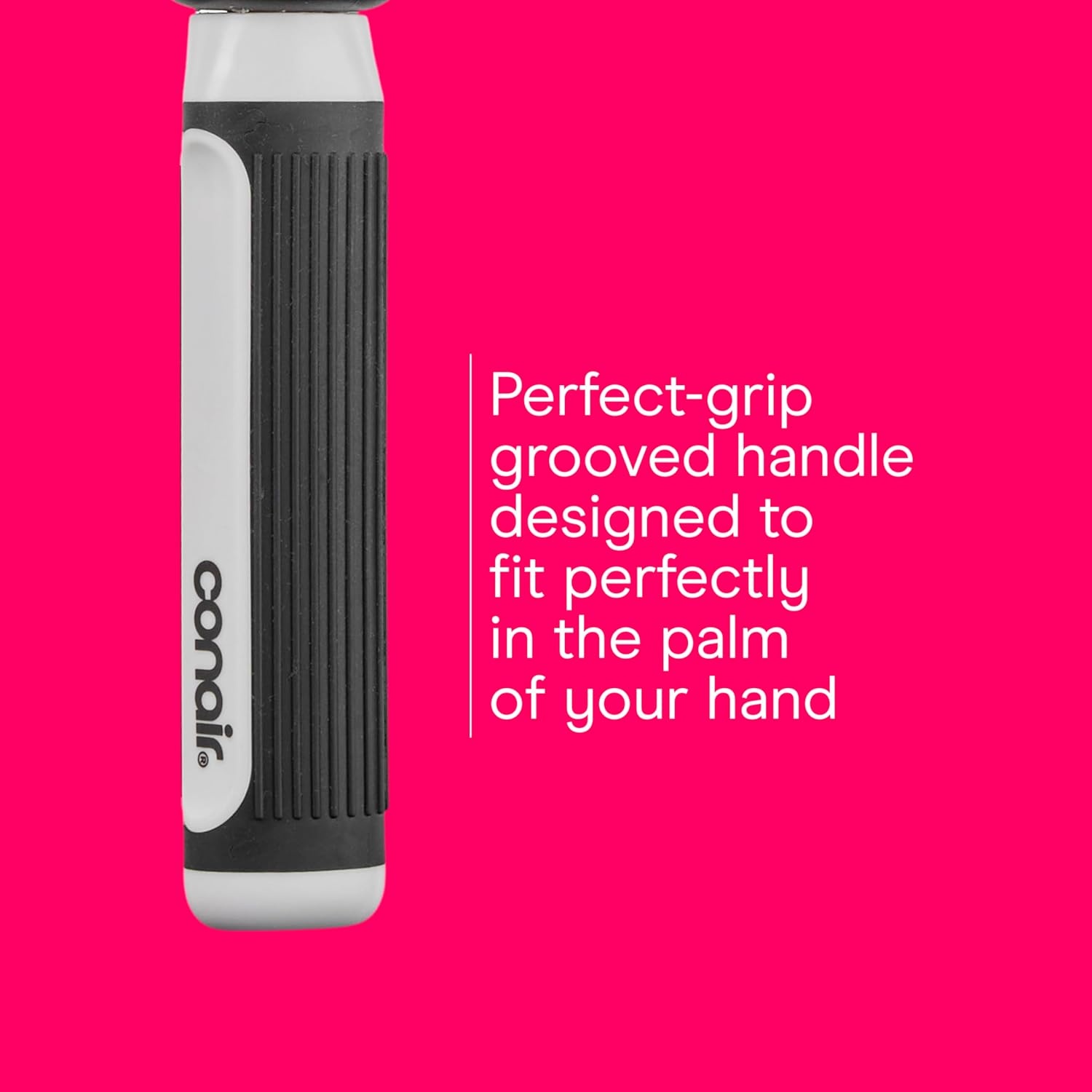 image:imageConair Grip amp Style Round Brush Nylon Bristle Hair Brush for Blowout Styling Ideal for Coarse Curly Wavy Hair Color May VaryGray