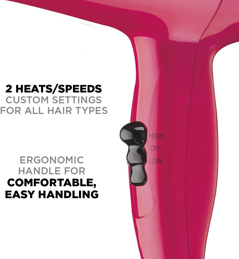 image:imageConair Hair Dryer 1875W MidSize Blow Dryer WhiteRed