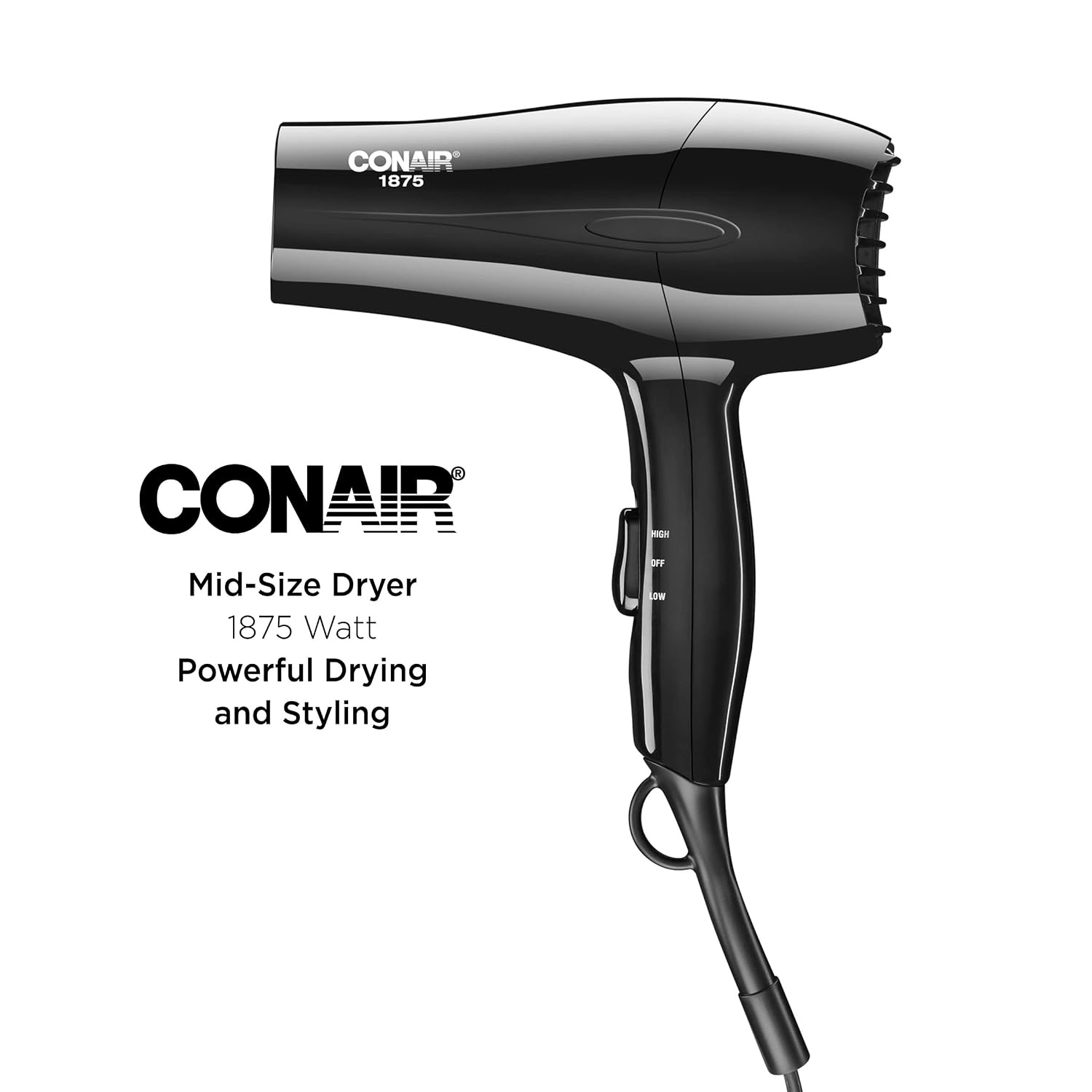 image:imageConair Hair Dryer 1875W MidSize Hair Dryer1 Count Pack of 1