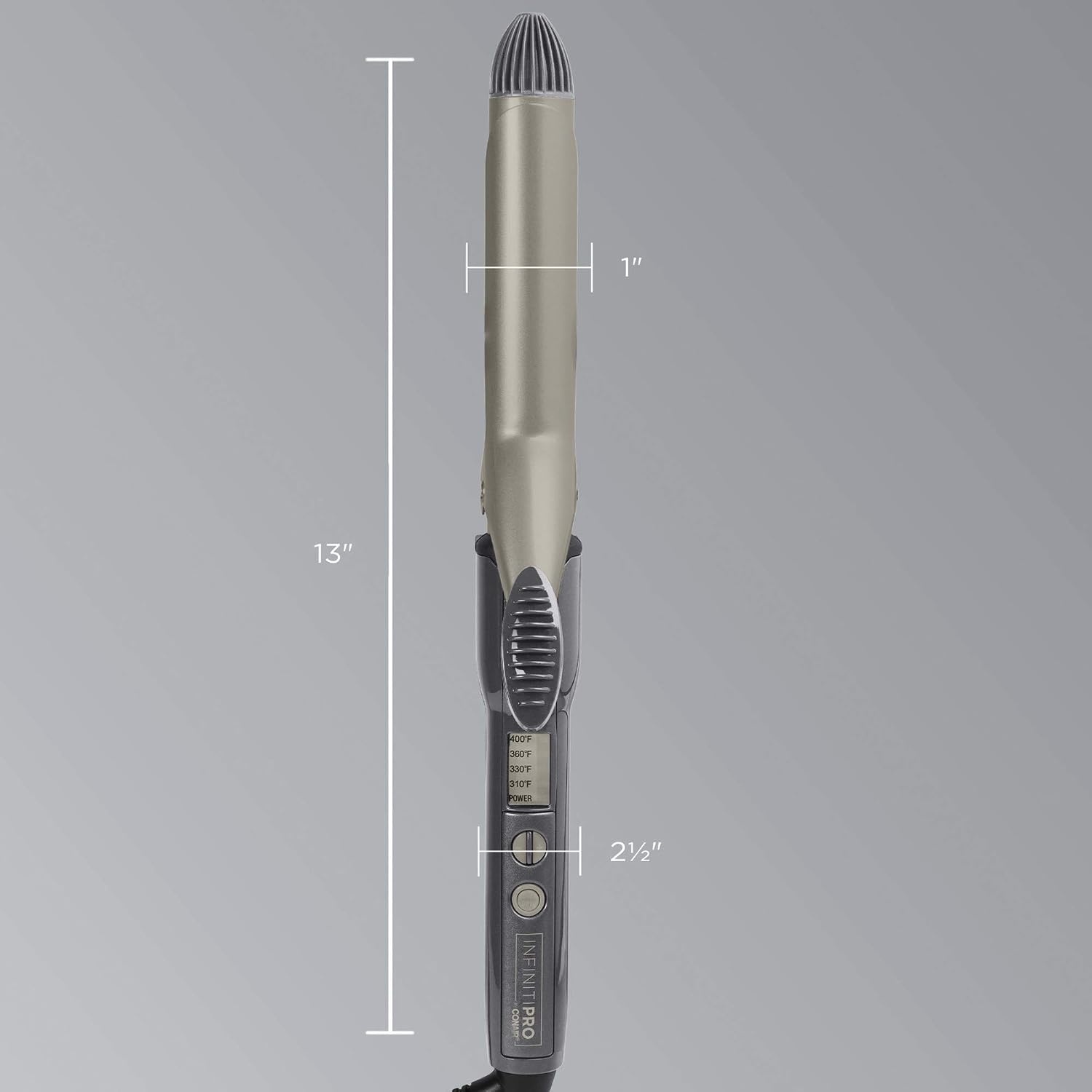 image:imageConair INFINITIPRO Tourmaline 1Inch Ceramic Curling Iron 1inch Barrel Produces Classic Curls for use on Short Medium and Long Hair