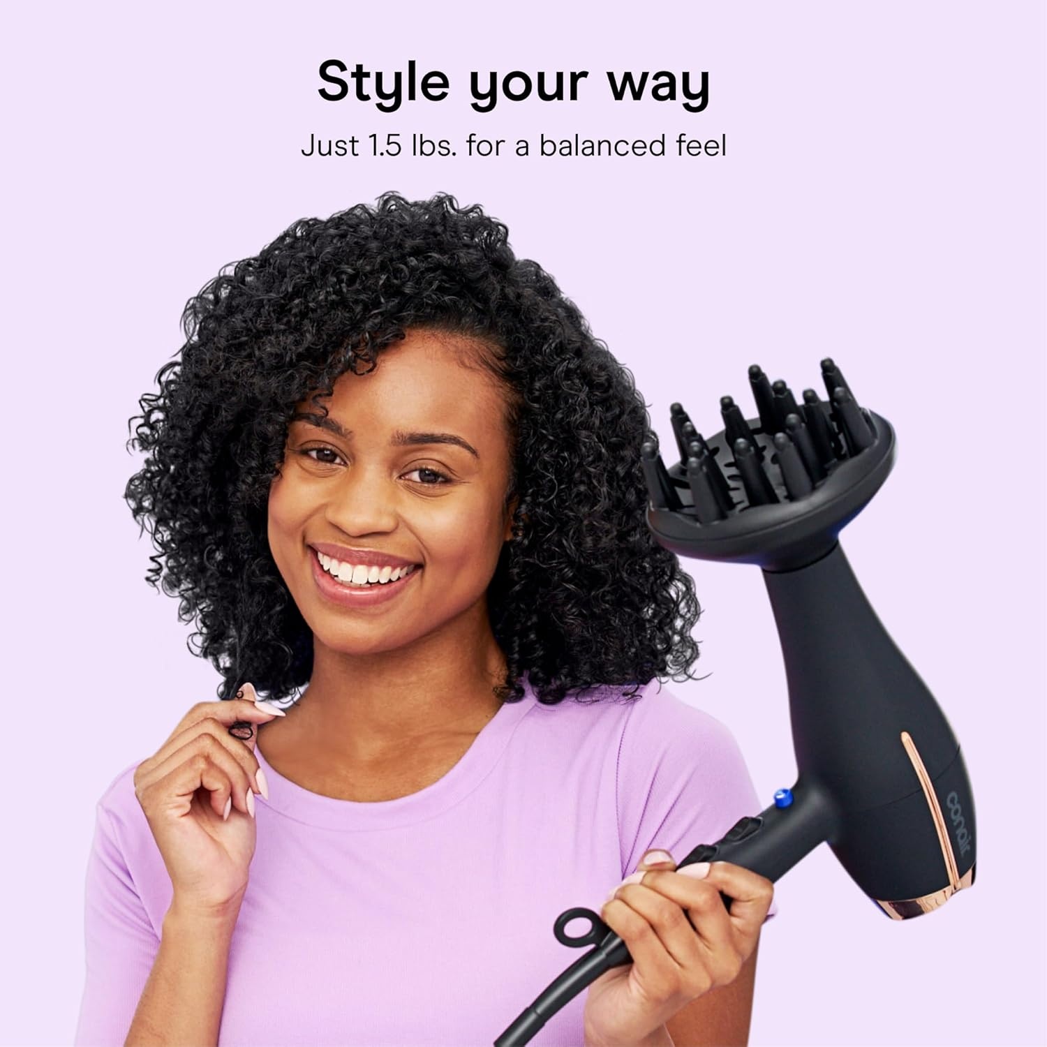 image:imageConair InfinitiPRO AC Motor Pro Hair Dryer Professional ionic ceramic blow dryer for faster frizzfree drying on all hair types Black Model 650XBlack