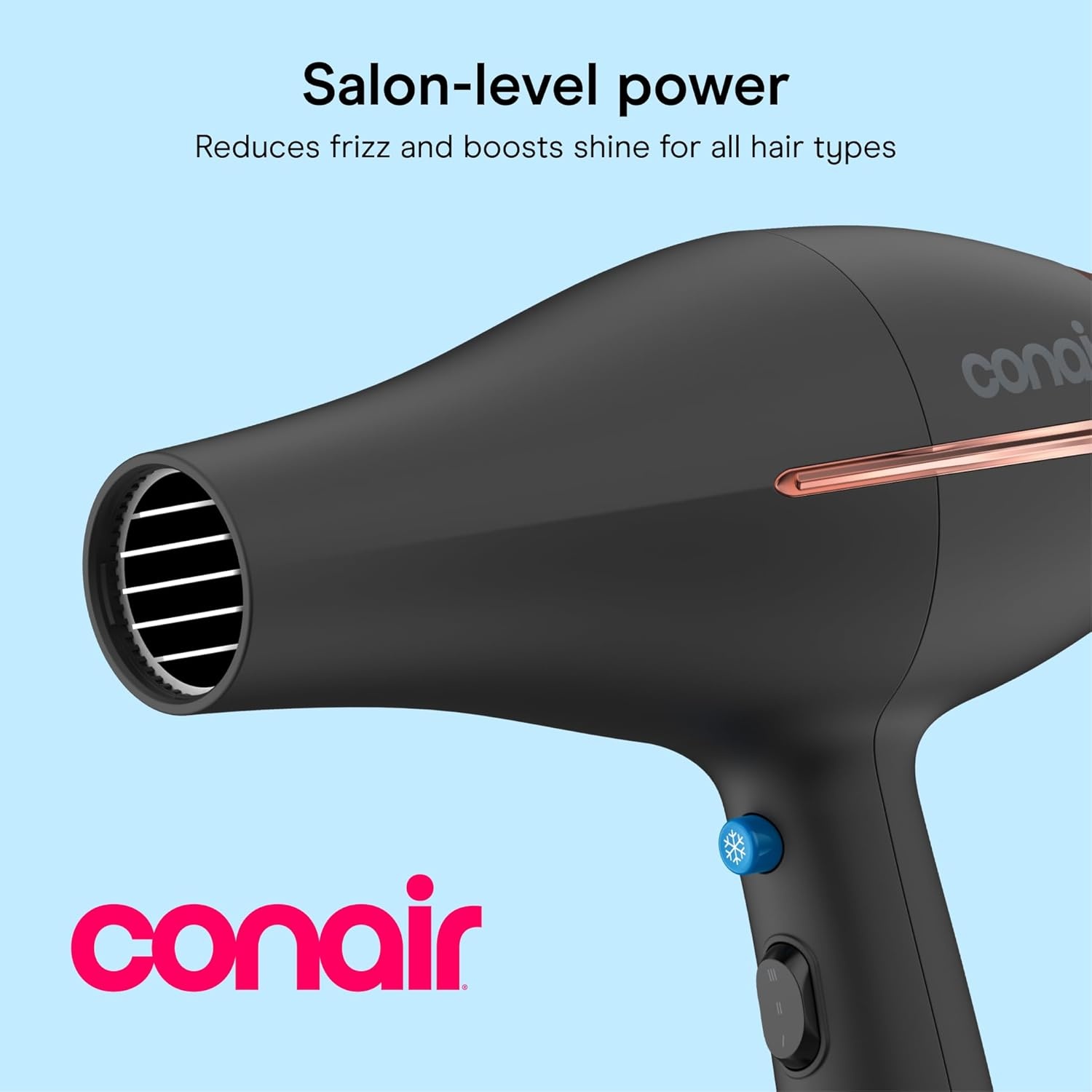 image:imageConair InfinitiPRO AC Motor Pro Hair Dryer Professional ionic ceramic blow dryer for faster frizzfree drying on all hair types Black Model 650XBlack