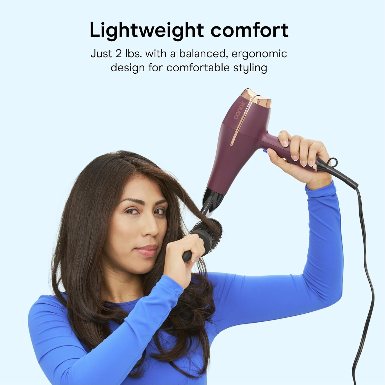 image:imageConair InfinitiPRO AC Motor Pro Hair Dryer Professional ionic ceramic blow dryer for faster frizzfree drying on all hair types Black Model 650XPlum