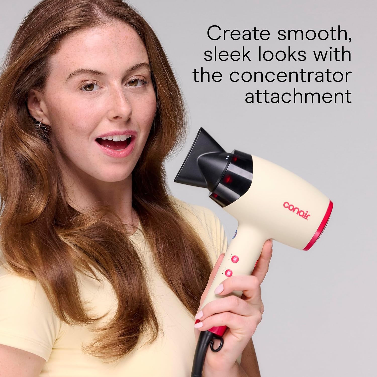 image:imageConair InfinitiPRO Infrared Hair Dryer with Dual Ionic Conditioning Includes Diffuser amp Concentrator Fast Drying Blow Dryer for Frizz Reduction 3 HeatSpeed Settings White 1999