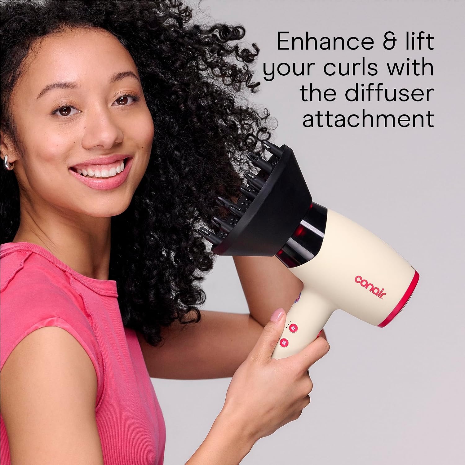 image:imageConair InfinitiPRO Infrared Hair Dryer with Dual Ionic Conditioning Includes Diffuser amp Concentrator Fast Drying Blow Dryer for Frizz Reduction 3 HeatSpeed Settings White 1999
