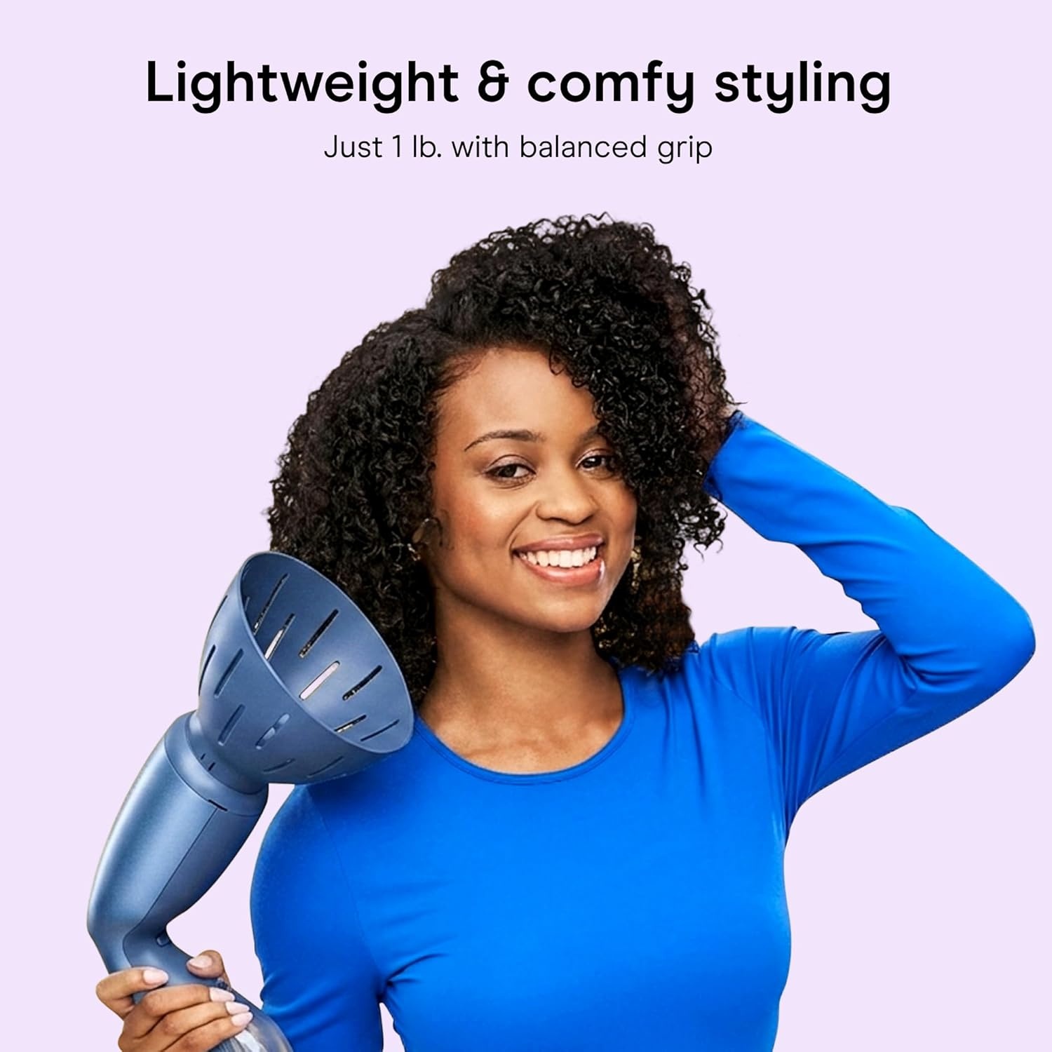 image:imageConair InfinitiPRO Steam Therapy Curl Refresher Hair Steamer Gentle steam therapy revives flat or dry natural coily and curly hair Blue Model S03L5Hair Steamer