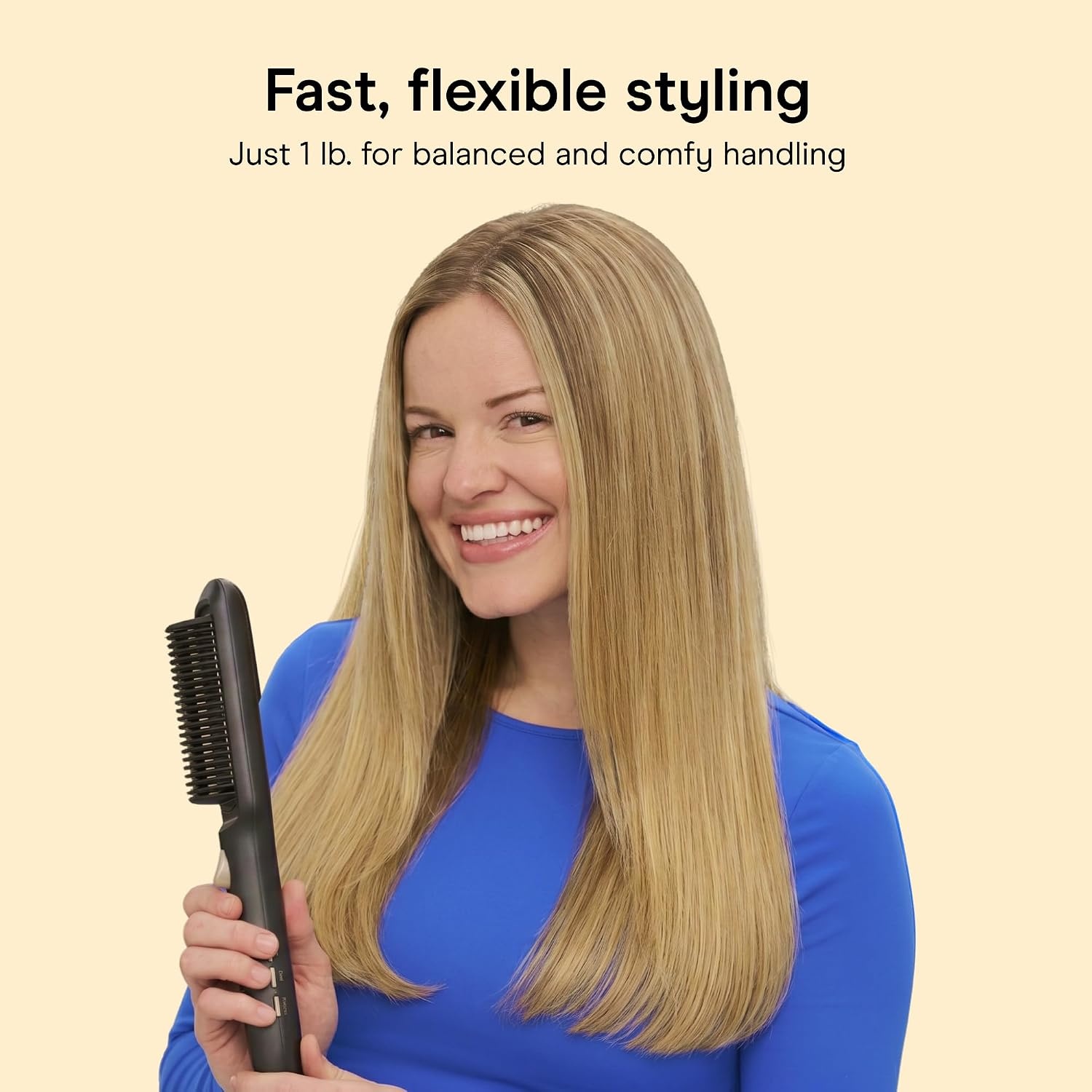image:imageConair InfinitiPRO Tension Control Straightening Brush Tension control ionic brush straightens and reduces frizz on fine to thick curly hair Gray Model BC77712