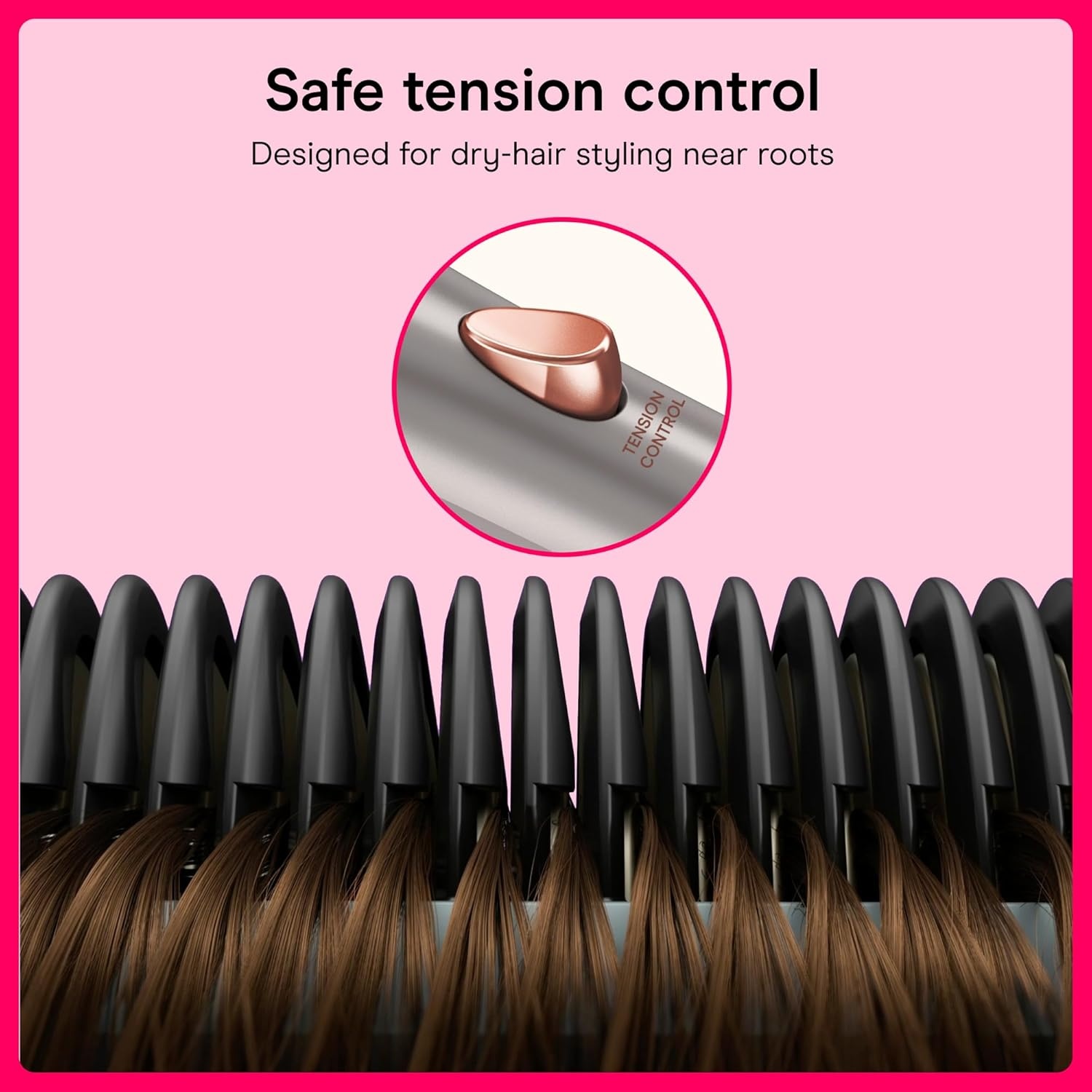 image:imageConair InfinitiPRO Tension Control Straightening Brush Tension control ionic brush straightens and reduces frizz on fine to thick curly hair Gray Model BC77712
