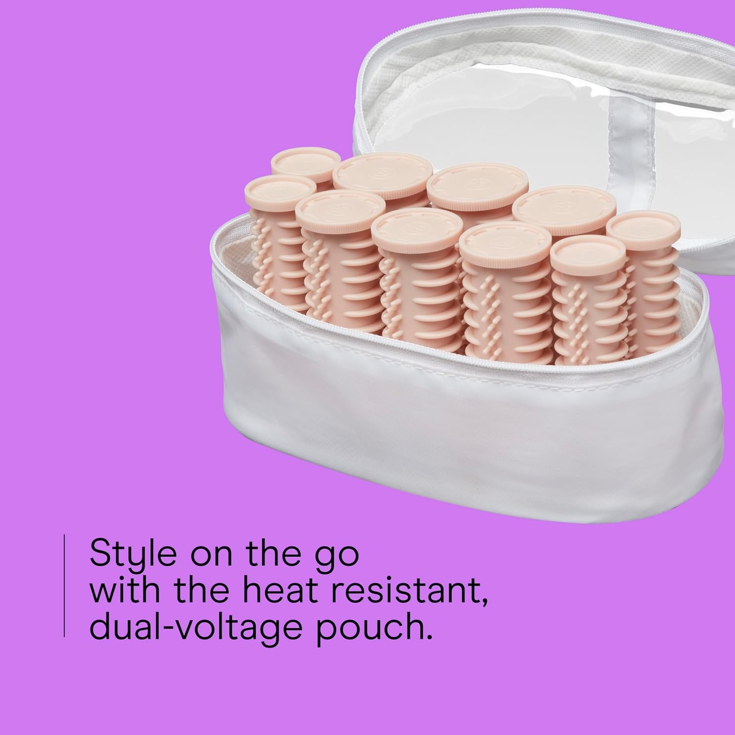 image:imageConair Instant Heat Compact Hot Rollers for Long Medium and All Hair Hair Curler Hair Roller Clips Included 1 14inch 1inch and 34inch Rollers1 Count Pack of 1
