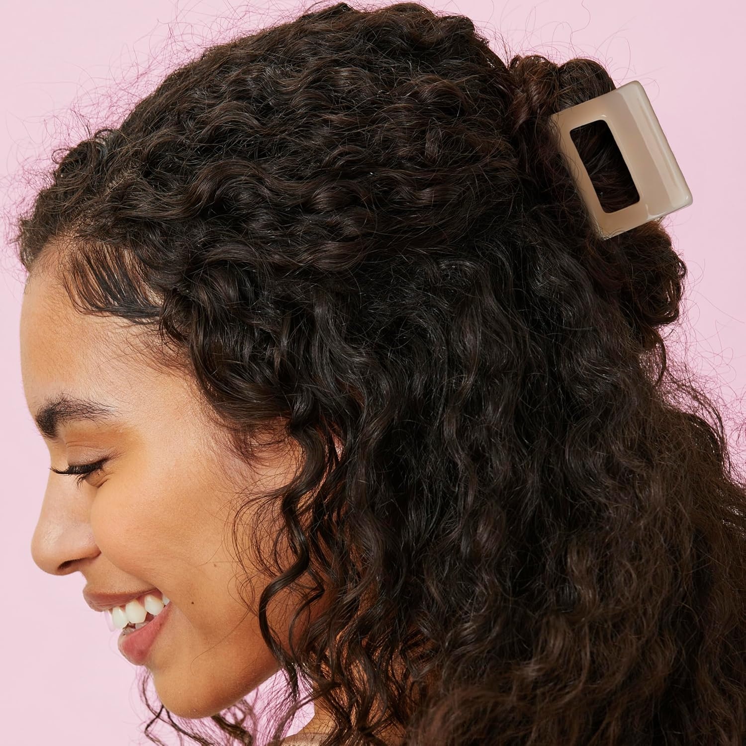 image:imageConair Luxe Claw Clips 3PK Durable Thick Plastic Hair Clips for Women Cute Claw Clips All Hair Types Secures Hair Fast GoldTone Hinge Solid Neutral amp Matte Tort2Count